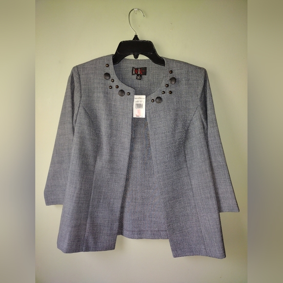 NWT R&K Originals Beaded Open Front Blazer Jacket - Picture 1 of 3